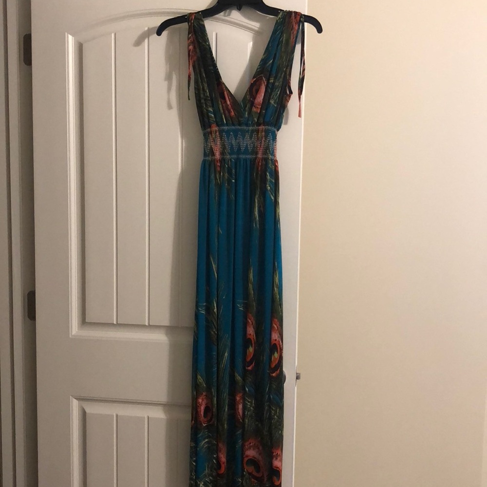 ✨Peacock print zingy dress✨